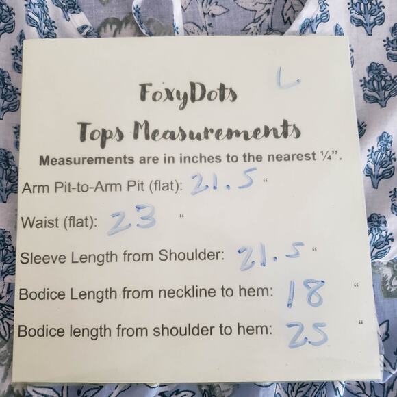 NWT Casa Cabana Blue Floral Tasseled Keyhole Front Tie 3/4 Sleeve Boho Blouse L - Picture 9 of 14